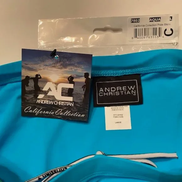 NWT - AC -  PRIDE Bikini - Aqua (802A) - Picture 8 of 9